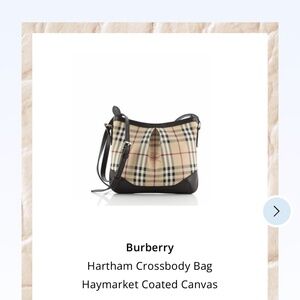 Burberry Hartham Crossbody Bag Haymarket Coated C… - image 1